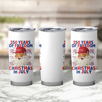 250 Years Of Freedom Tumbler Cup Funny Santa Christmas in July