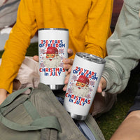 250 Years Of Freedom Tumbler Cup Funny Santa Christmas in July