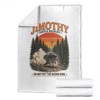 Jimothy Raccoon Seattle Meme Throw Blanket Viral Trash Panda Do Not Pet The Round King