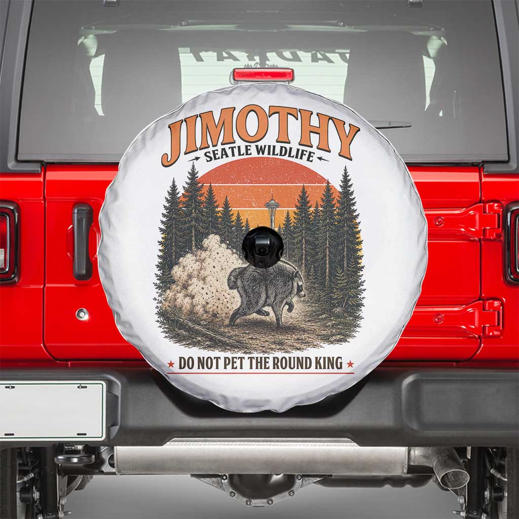 Jimothy Raccoon Seattle Meme Spare Tire Cover Viral Trash Panda Do Not Pet The Round King