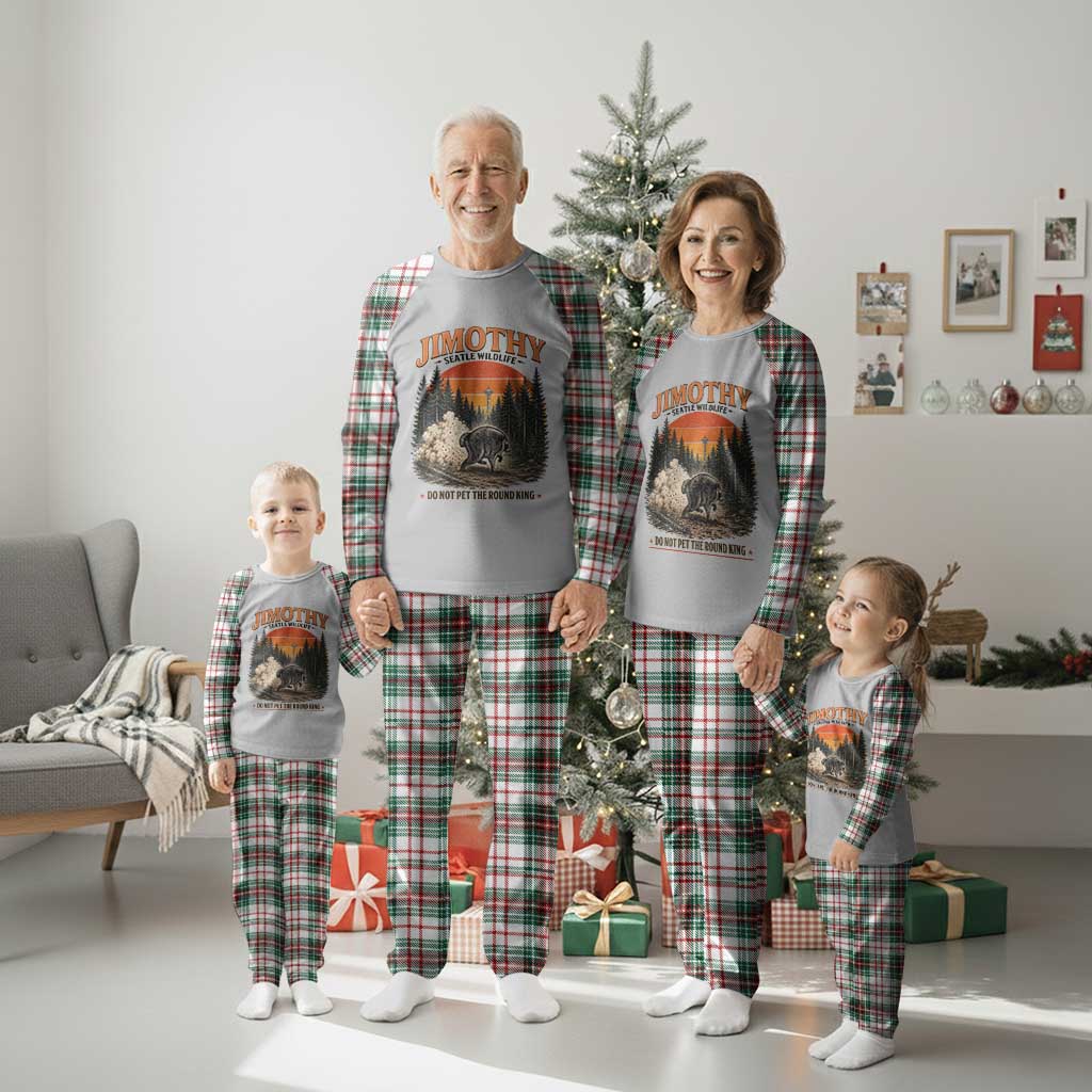 Jimothy Raccoon Seattle Meme Plaid Pajama Set Viral Trash Panda Do Not Pet The Round King