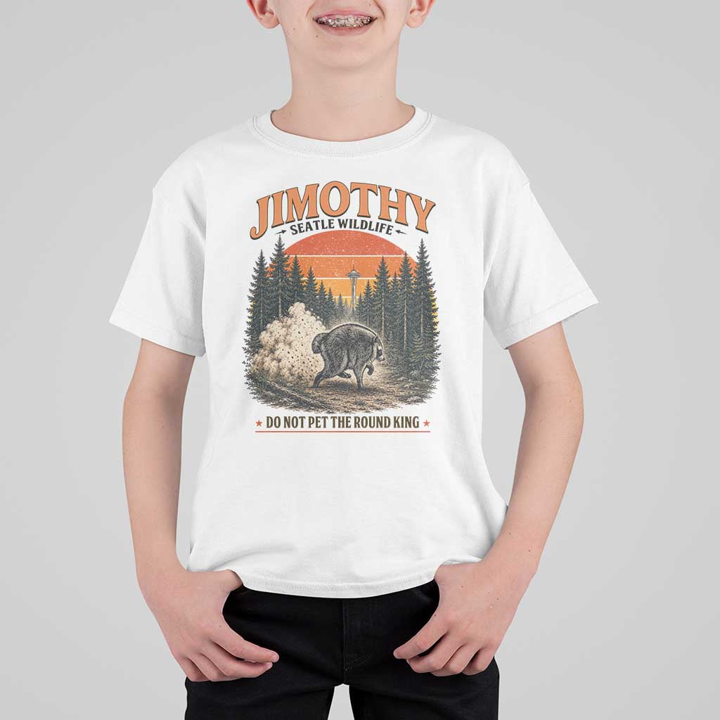 Jimothy Raccoon Seattle Meme T Shirt For Kid Viral Trash Panda Do Not Pet The Round King