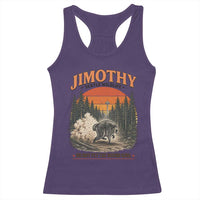 Jimothy Raccoon Seattle Meme Racerback Tank Top Viral Trash Panda Do Not Pet The Round King