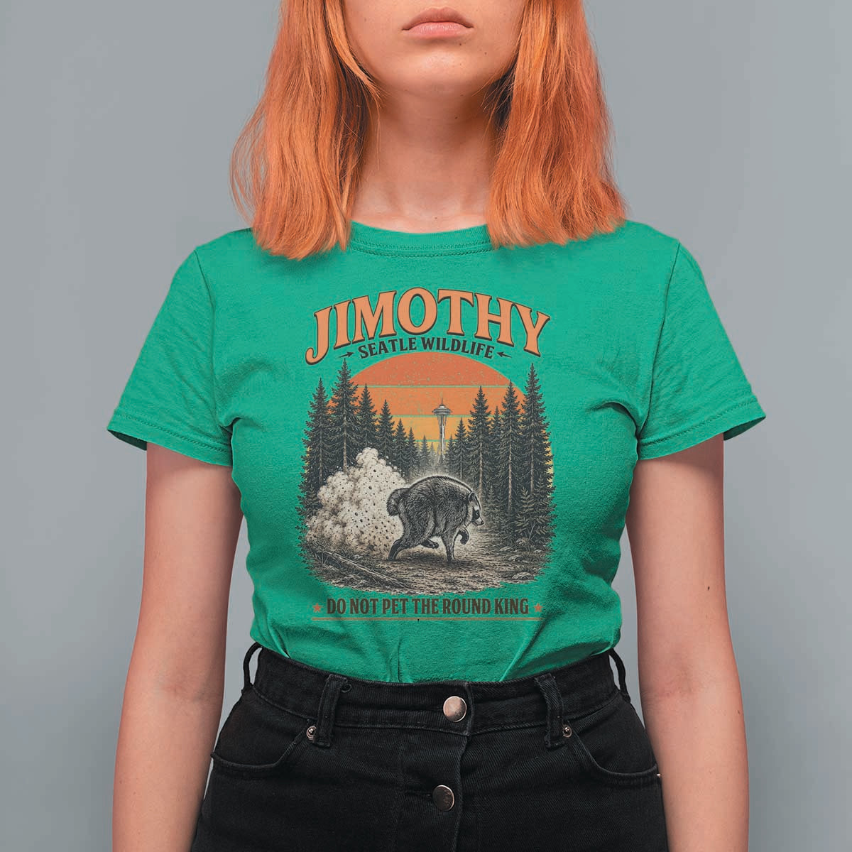 Jimothy Raccoon Seattle Meme T Shirt For Women Viral Trash Panda Do Not Pet The Round King