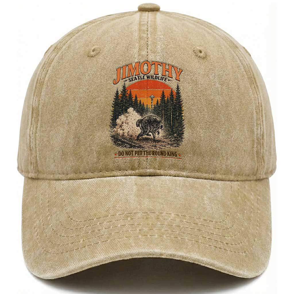 Jimothy Raccoon Seattle Meme Washed Cotton Baseball Cap Viral Trash Panda Do Not Pet The Round King