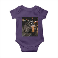 Jimothy Raccoon Seattle Drinking Iced Coffee Meme Baby Onesie Viral Trash Panda Seattle Animal Meme