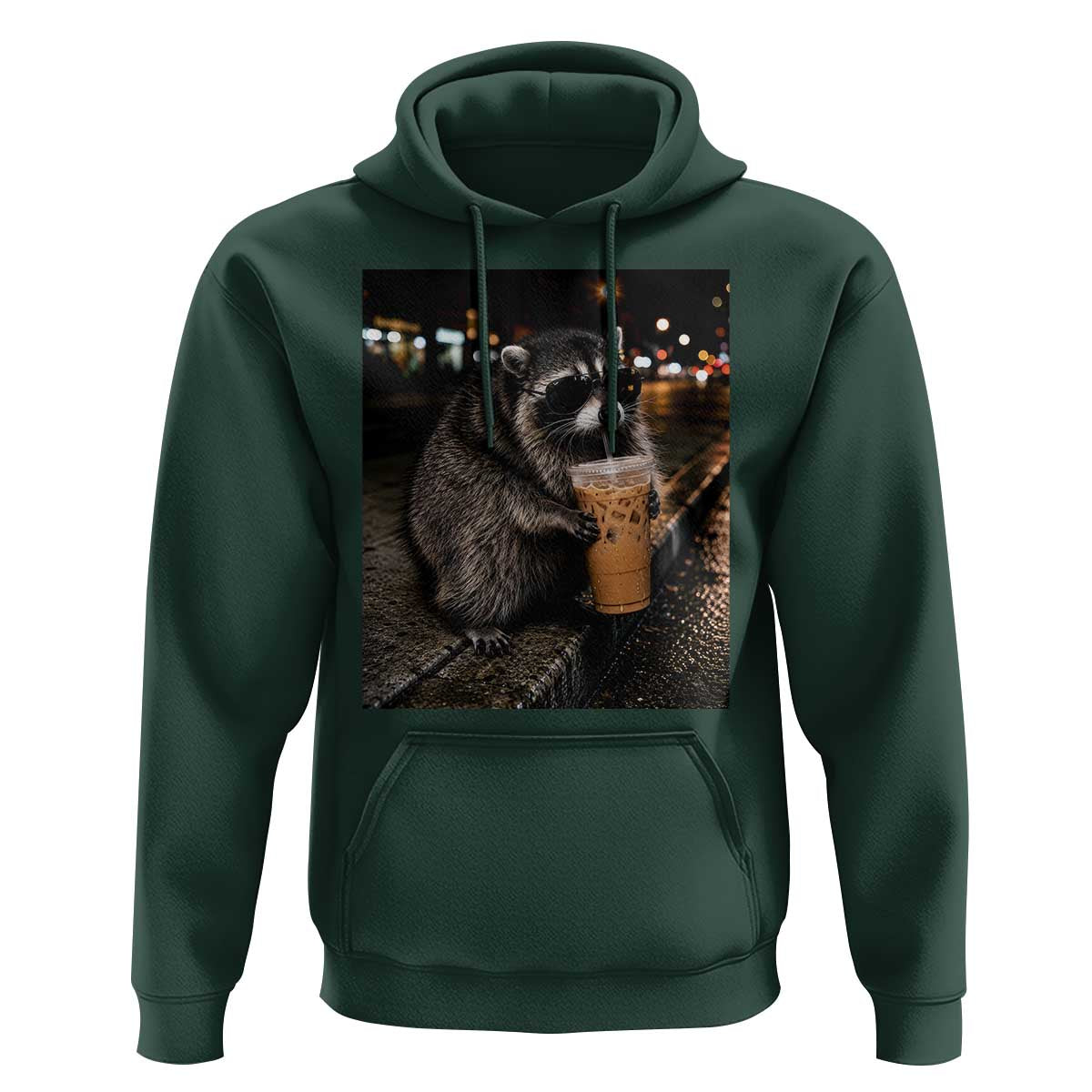 Jimothy Raccoon Seattle Drinking Iced Coffee Meme Hoodie Viral Trash Panda Seattle Animal Meme