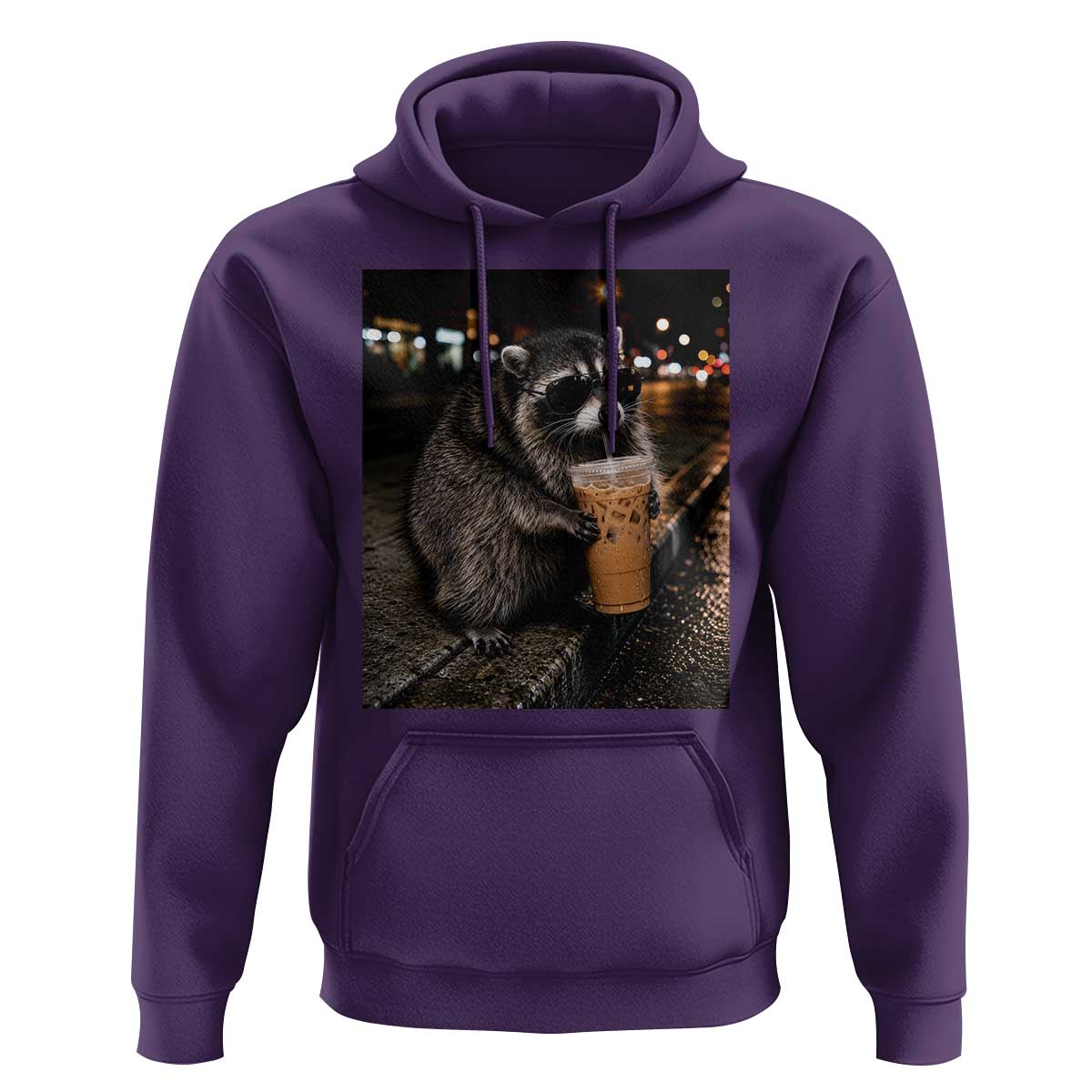 Jimothy Raccoon Seattle Drinking Iced Coffee Meme Hoodie Viral Trash Panda Seattle Animal Meme