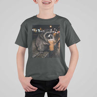 Jimothy Raccoon Seattle Drinking Iced Coffee Meme T Shirt For Kid Viral Trash Panda Seattle Animal Meme