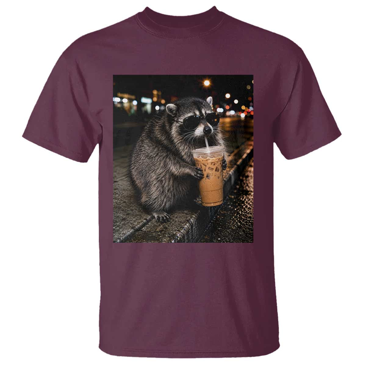 Jimothy Raccoon Seattle Drinking Iced Coffee Meme T Shirt Viral Trash Panda Seattle Animal Meme