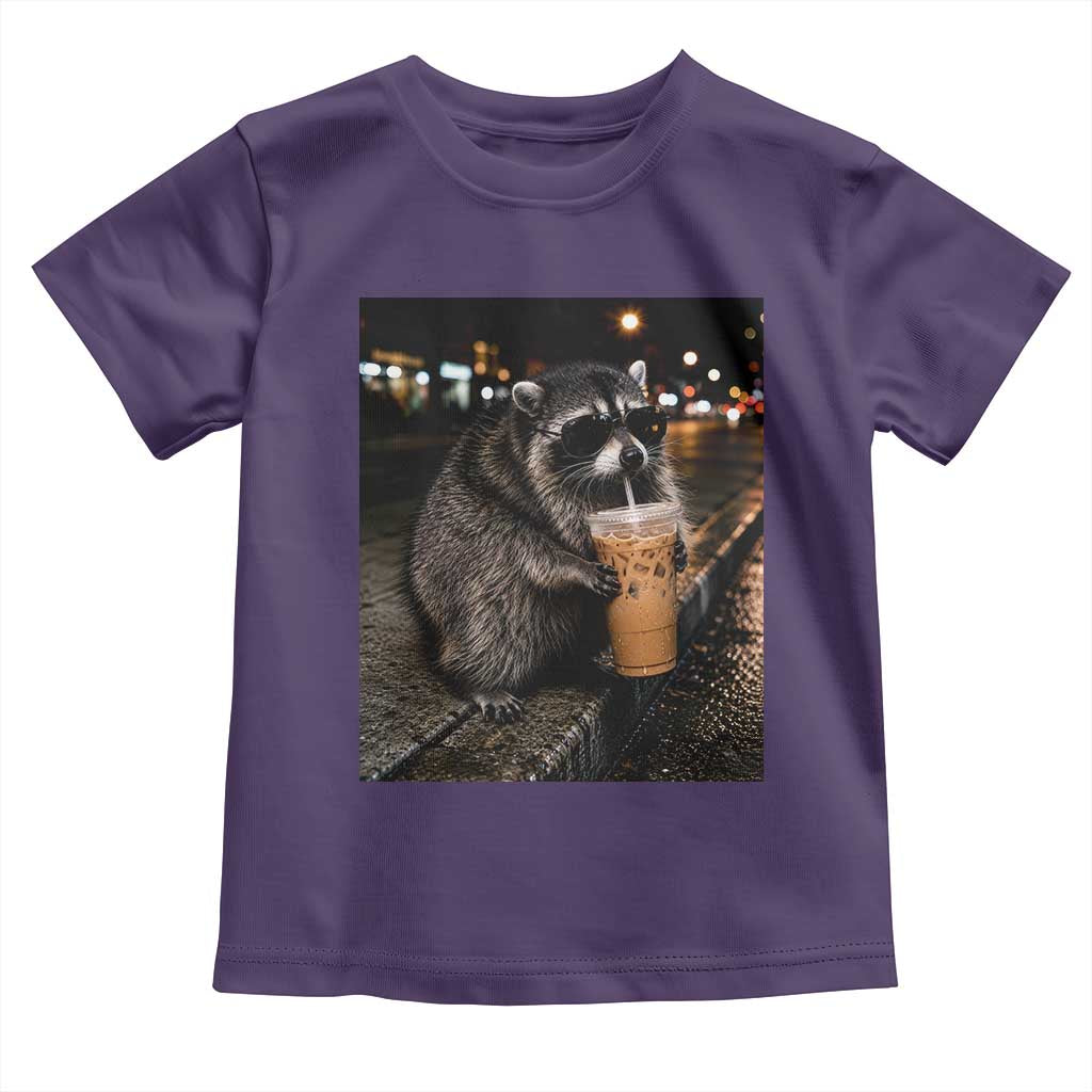 Jimothy Raccoon Seattle Drinking Iced Coffee Meme Toddler T Shirt Viral Trash Panda Seattle Animal Meme