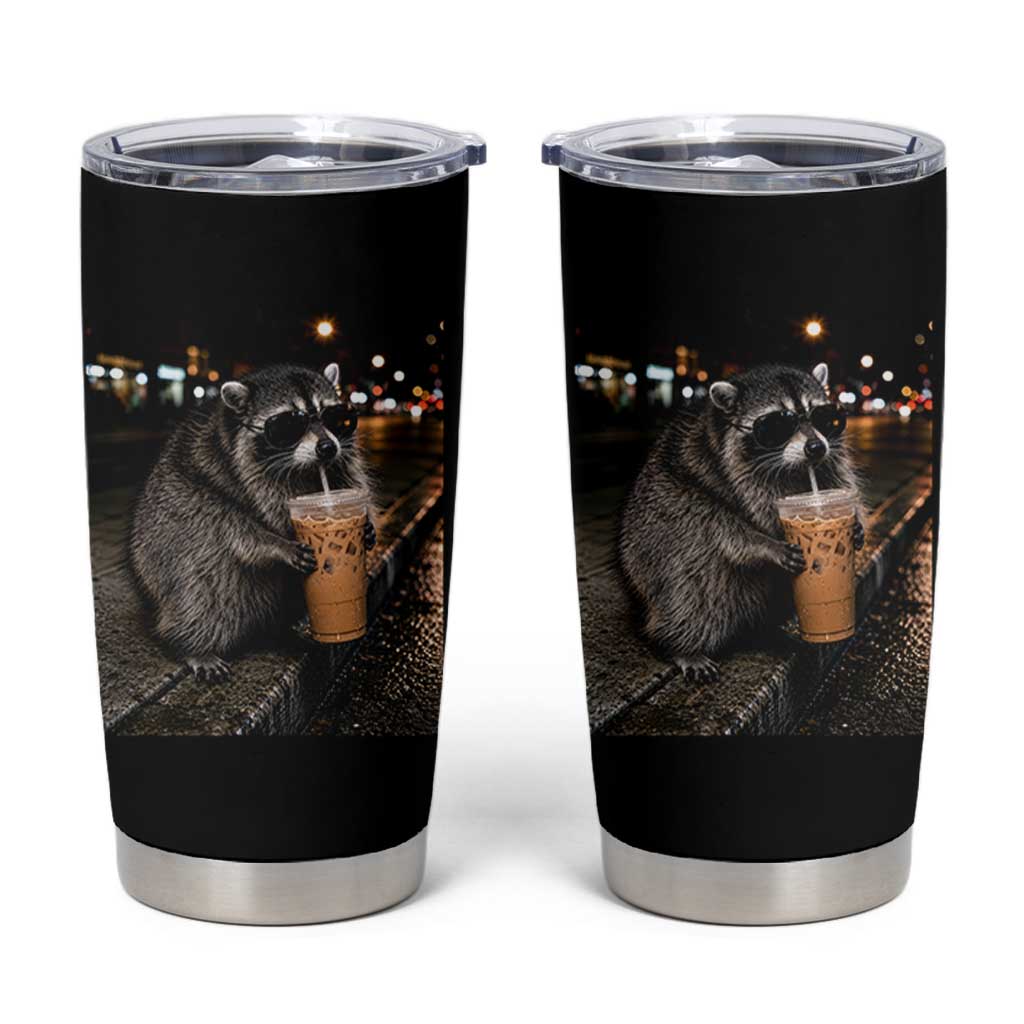 Jimothy Raccoon Seattle Drinking Iced Coffee Meme Tumbler Cup Viral Trash Panda Seattle Animal Meme
