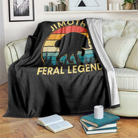 Jimothy Raccoon Seattle Throw Blanket Funny Seattle Feral Legend Animal Meme