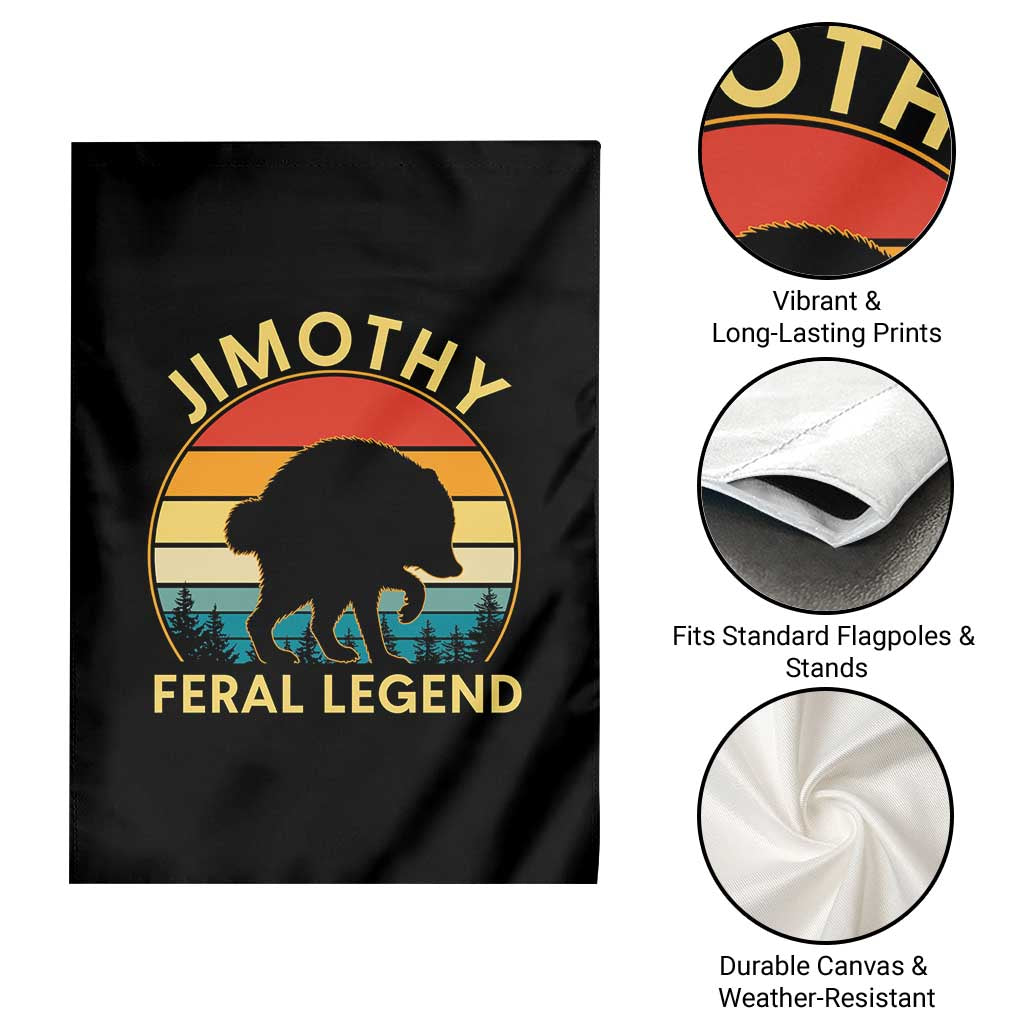 Jimothy Raccoon Seattle Garden Flag Funny Seattle Feral Legend Animal Meme