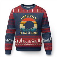Jimothy Raccoon Seattle Ugly Christmas Sweater Funny Seattle Feral Legend Animal Meme