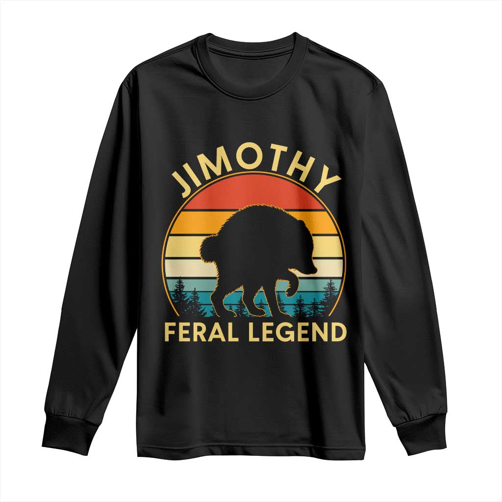 Jimothy Raccoon Seattle Long Sleeve Shirt Funny Seattle Feral Legend Animal Meme