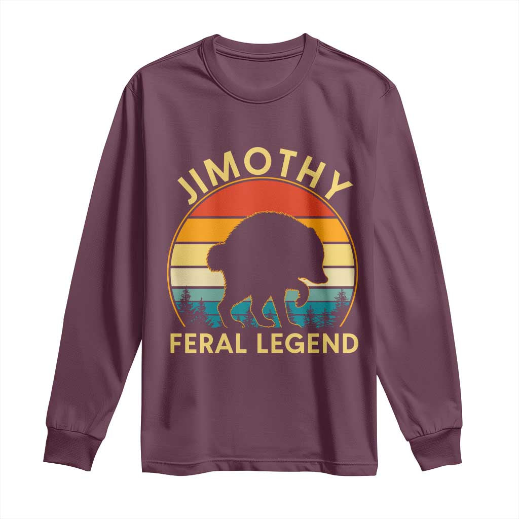 Jimothy Raccoon Seattle Long Sleeve Shirt Funny Seattle Feral Legend Animal Meme