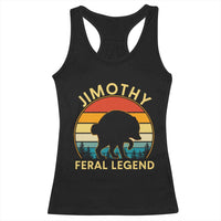 Jimothy Raccoon Seattle Racerback Tank Top Funny Seattle Feral Legend Animal Meme