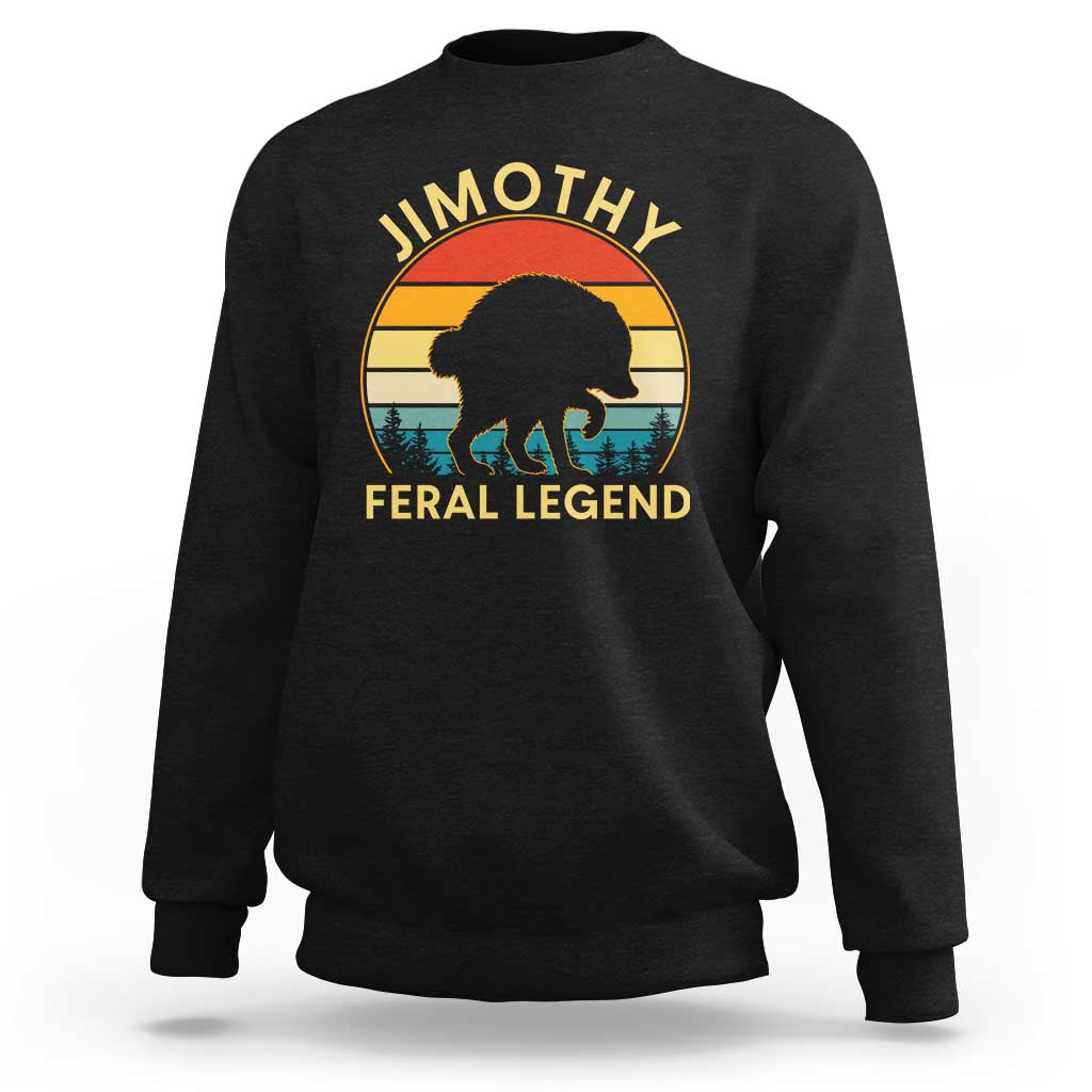 Jimothy Raccoon Seattle Sweatshirt Funny Seattle Feral Legend Animal Meme