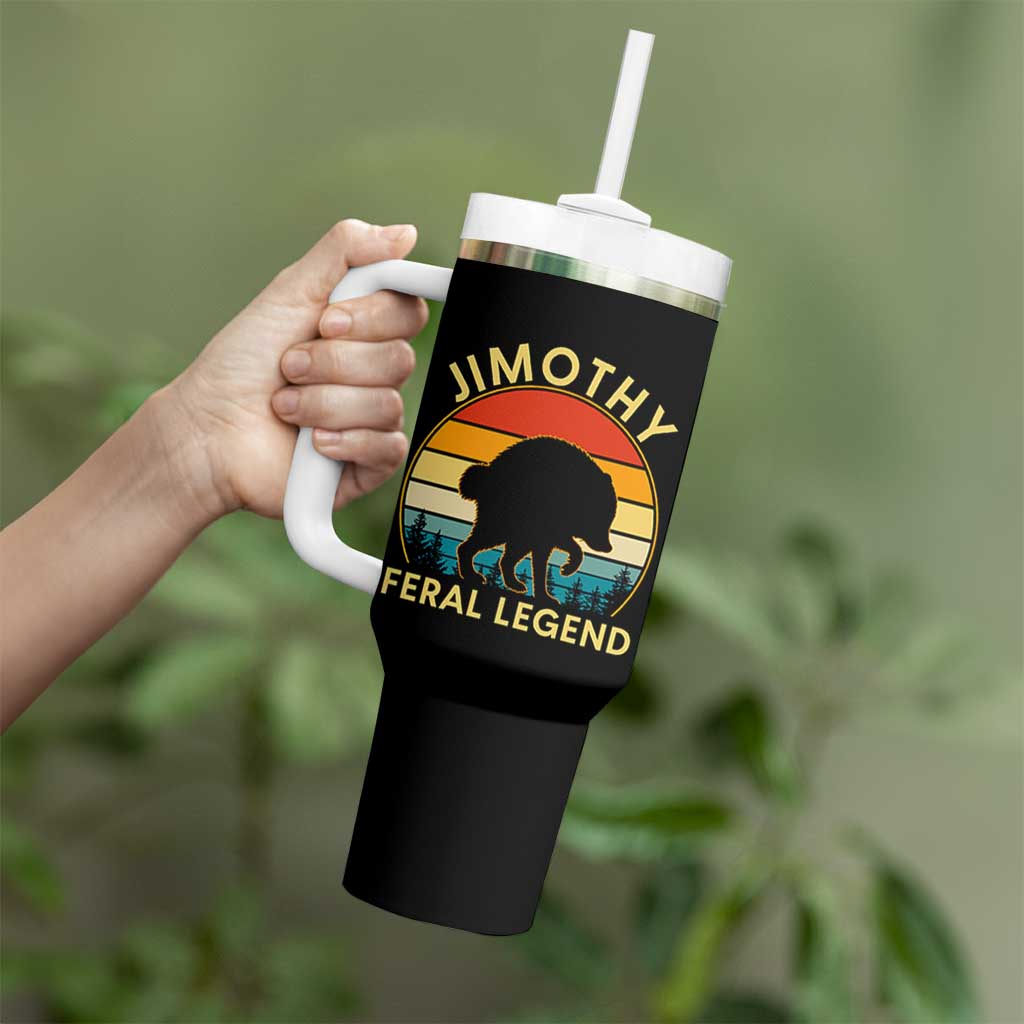 Jimothy Raccoon Seattle Tumbler With Handle Funny Seattle Feral Legend Animal Meme