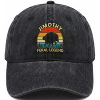 Jimothy Raccoon Seattle Washed Cotton Baseball Cap Funny Seattle Feral Legend Animal Meme