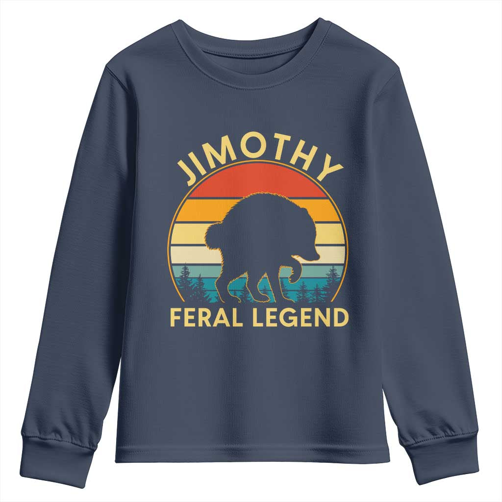 Jimothy Raccoon Seattle Youth Sweatshirt Funny Seattle Feral Legend Animal Meme