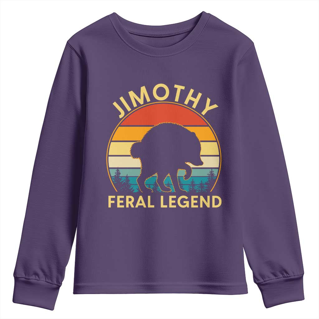 Jimothy Raccoon Seattle Youth Sweatshirt Funny Seattle Feral Legend Animal Meme