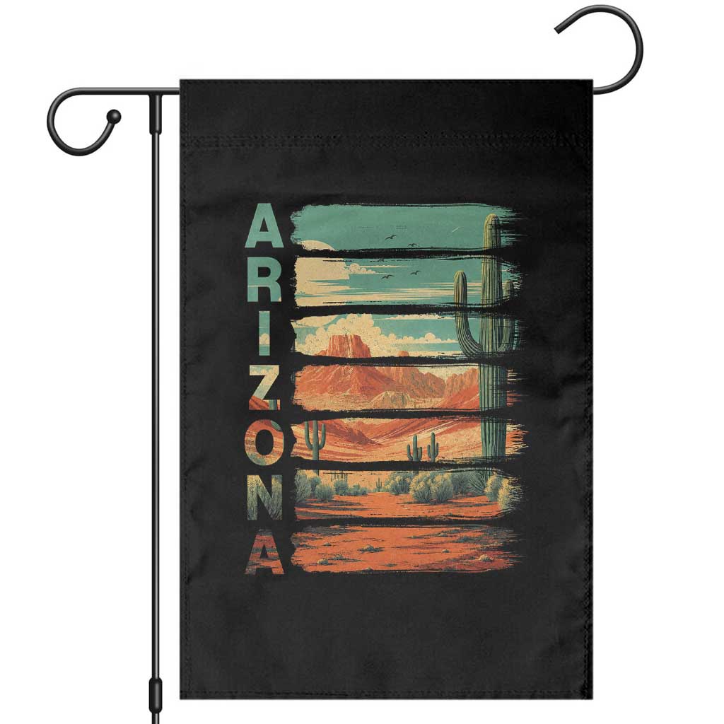 Arizona Desert Cactus Saguaro National Park Retro Garden Flag