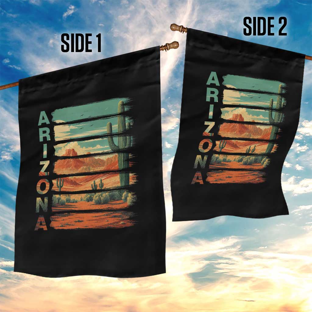 Arizona Desert Cactus Saguaro National Park Retro Garden Flag