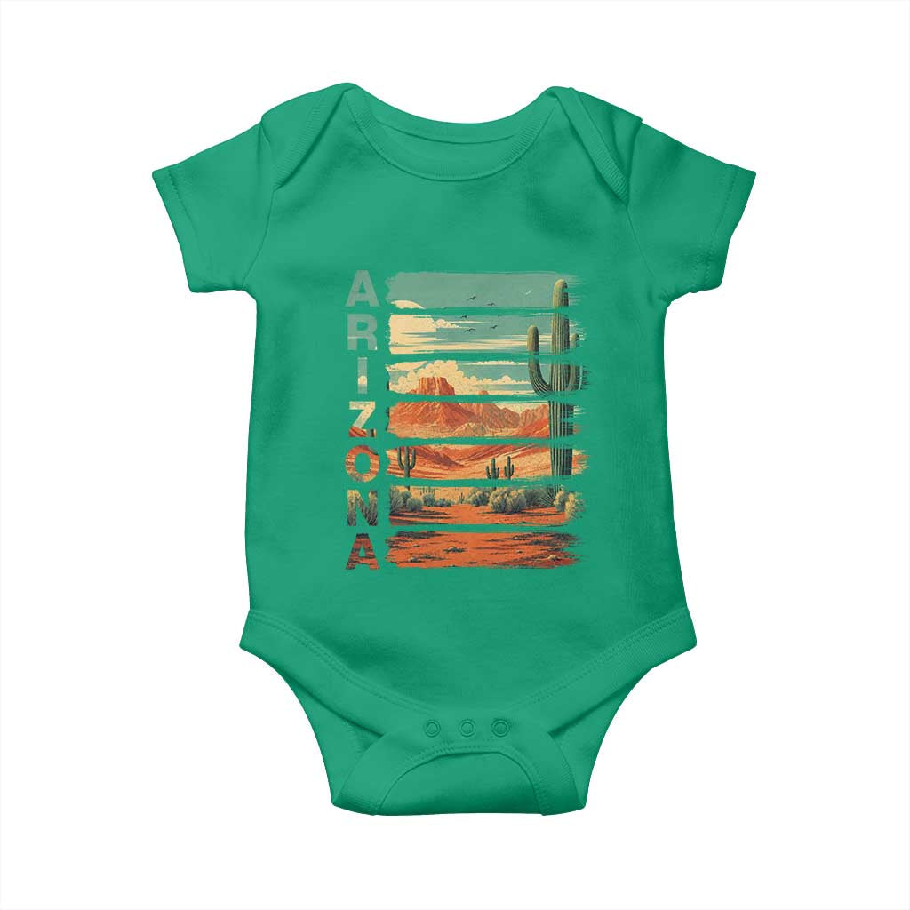 Arizona Desert Cactus Saguaro National Park Retro Baby Onesie