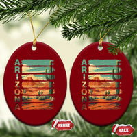 Arizona Desert Cactus Saguaro National Park Retro Ceramic Ornament
