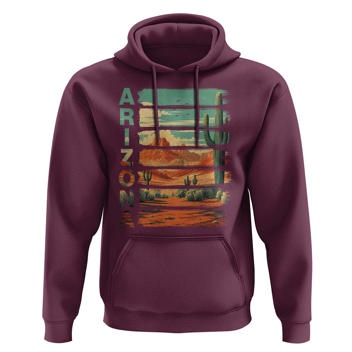 Arizona Desert Cactus Saguaro National Park Retro Hoodie