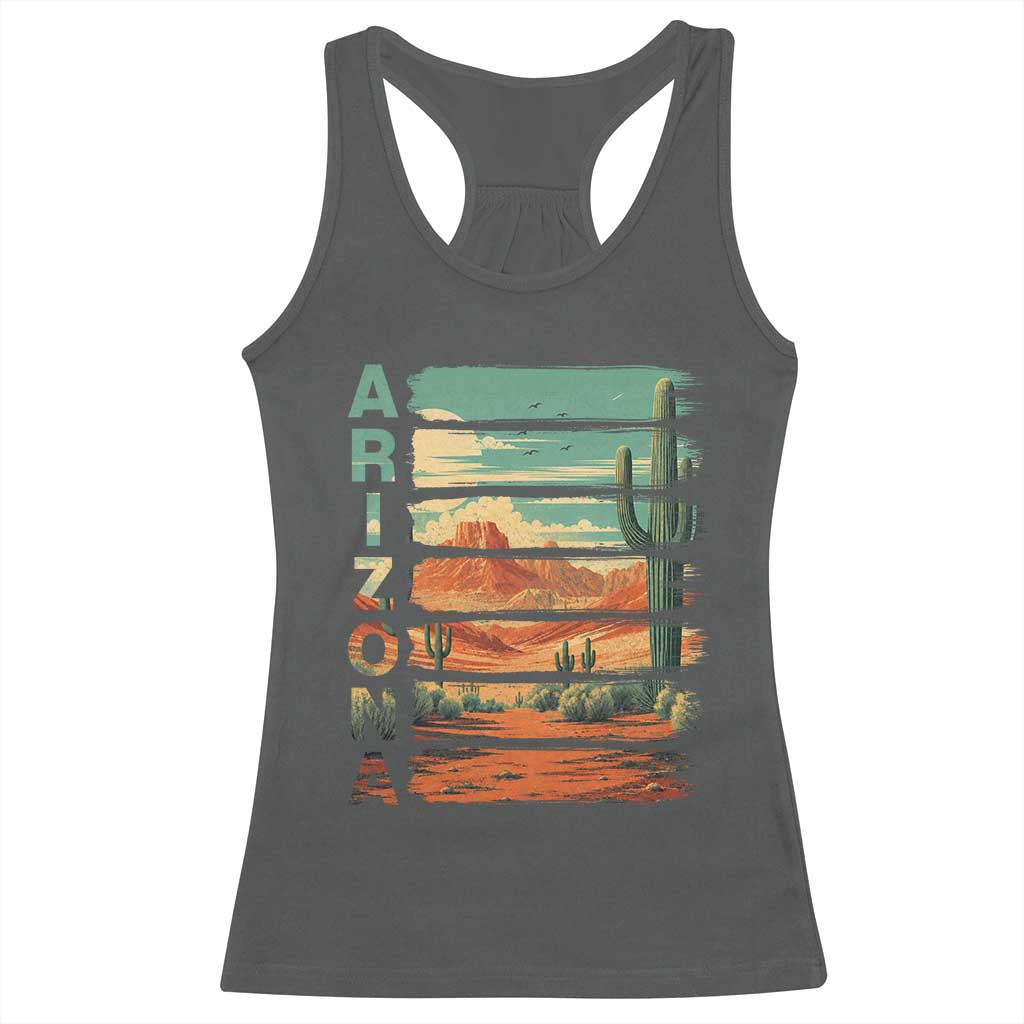 Arizona Desert Cactus Saguaro National Park Retro Racerback Tank Top