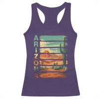 Arizona Desert Cactus Saguaro National Park Retro Racerback Tank Top