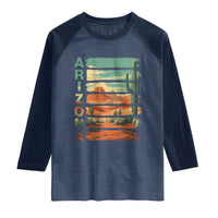 Arizona Desert Cactus Saguaro National Park Retro Raglan Shirt