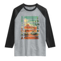 Arizona Desert Cactus Saguaro National Park Retro Raglan Shirt