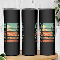 Arizona Desert Cactus Saguaro National Park Retro Skinny Tumbler