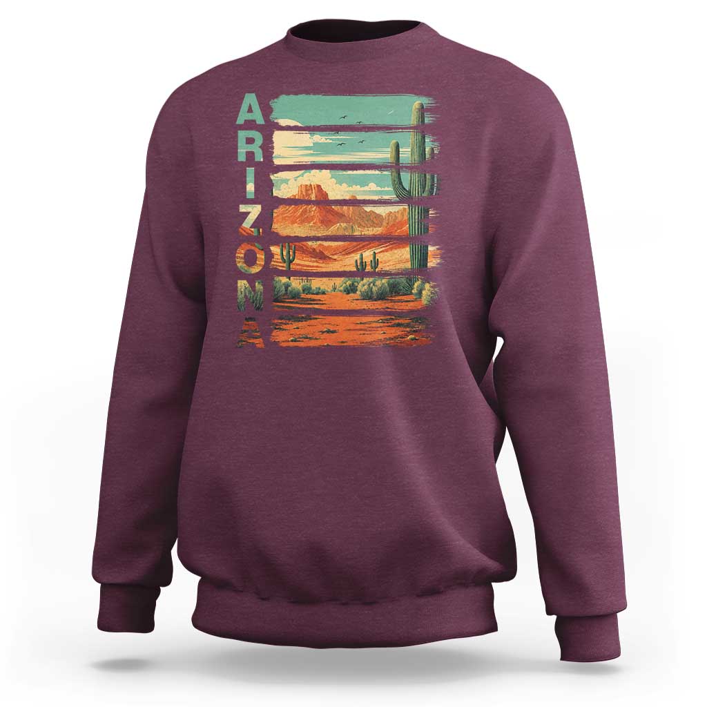 Arizona Desert Cactus Saguaro National Park Retro Sweatshirt