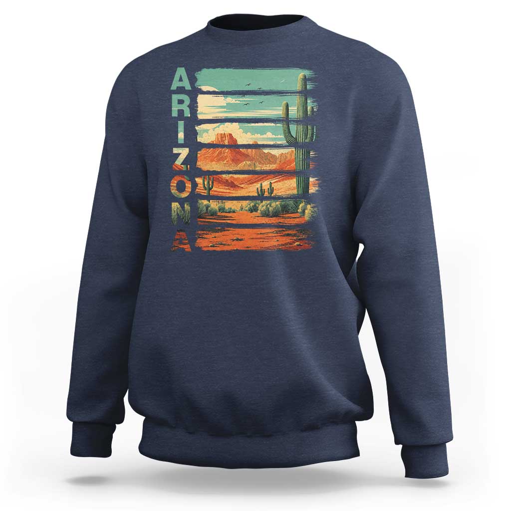Arizona Desert Cactus Saguaro National Park Retro Sweatshirt