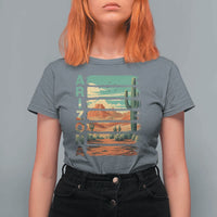 Arizona Desert Cactus Saguaro National Park Retro T Shirt For Women