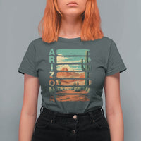 Arizona Desert Cactus Saguaro National Park Retro T Shirt For Women