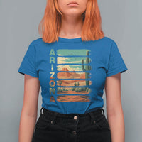 Arizona Desert Cactus Saguaro National Park Retro T Shirt For Women