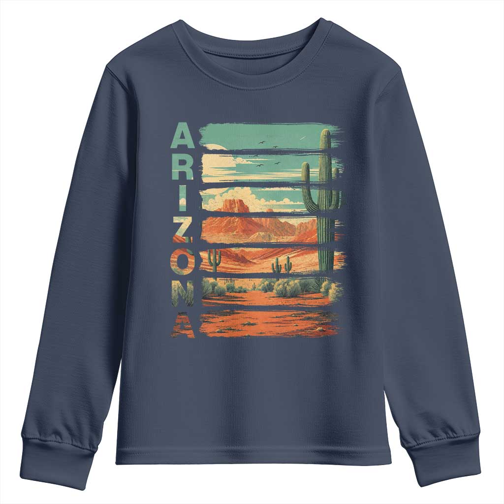 Arizona Desert Cactus Saguaro National Park Retro Youth Sweatshirt
