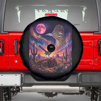Arizona Roadrunner Vintage Desert Moon Retro Cactus Spare Tire Cover 90s Southwest Wildlife Bird Animal Lover