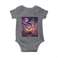 Arizona Roadrunner Vintage Desert Moon Retro Cactus Baby Onesie 90s Southwest Wildlife Bird Animal Lover