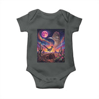 Arizona Roadrunner Vintage Desert Moon Retro Cactus Baby Onesie 90s Southwest Wildlife Bird Animal Lover