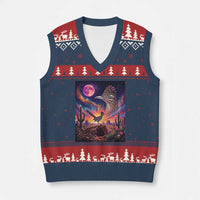 Arizona Roadrunner Vintage Desert Moon Retro Cactus V-Neck Knit Sweater Vest 90s Southwest Wildlife Bird Animal Lover