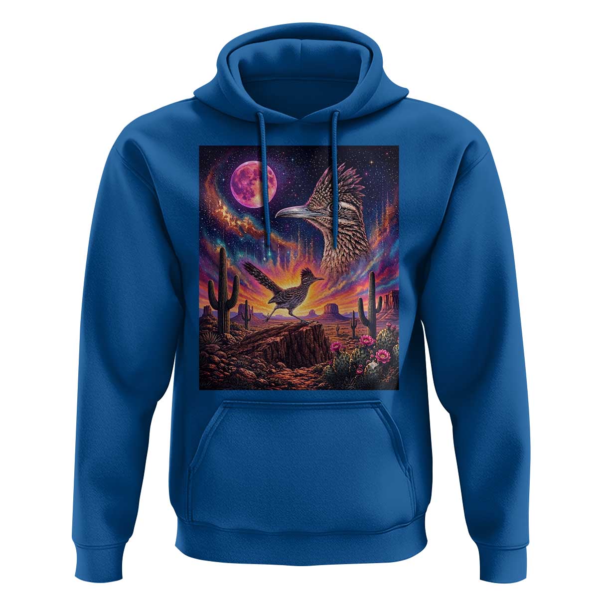 Arizona Roadrunner Vintage Desert Moon Retro Cactus Hoodie 90s Southwest Wildlife Bird Animal Lover