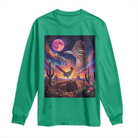 Arizona Roadrunner Vintage Desert Moon Retro Cactus Long Sleeve Shirt 90s Southwest Wildlife Bird Animal Lover