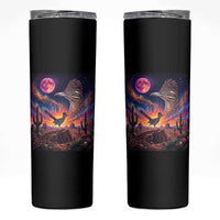 Arizona Roadrunner Vintage Desert Moon Retro Cactus Skinny Tumbler 90s Southwest Wildlife Bird Animal Lover